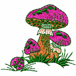 Mushroom Embroidery Design 12 Mushroom Embroidery Design 12
